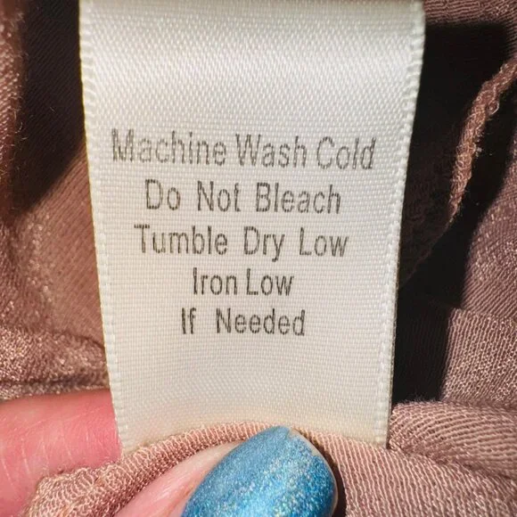 Anthropologie Blue Bird Boho Peasant Babydoll Crochet Lace M Cottage Dusty Rose - Picture 13 of 15